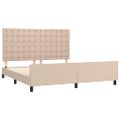 vidaXL Posteľný rám s čelom kapučínový 180x200 cm umelá koža