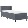 vidaXL Posteľ s pružinovým rámom Tmavo šedá 200 x 80 cm Zamat