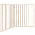 vidaXL Skladacia brána pre psa, 2 panely, 160 cm, topoľové drevo