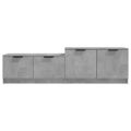 vidaXL TV stolík betónový sivý 158,5x36x45 cm spracované drevo