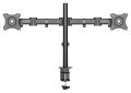 Neomounts Select NM-D135DBLACK/Držák displeje/na stůl/10-27"/svorka+průchodka/VESA 100X100/nosn. 2x 8kg/2 displeje/čern Držák, VESA, stolní, pro 2 ploché monitory, úhloprícka 10"-27", náklon, otácení, rotace, nosnost 16kg, cerný