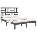 vidaXL Posteľný rám sivý masívne borovicový masív 140x190 cm