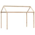 vidaXL Strecha na detskú posteľ 207x95,5x159 cm borovicový masív