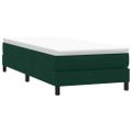 vidaXL Posteľný rám boxsping s matracom tmavozelený 100x210 cm zamat