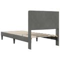 vidaXL Rám postele s čelnou doskou Tmavosivá 80 x 200 cm Zamat