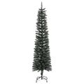 vidaXL Umelý úzky vianočný stromček so stojanom, zelený 210 cm, PVC