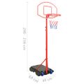 vidaXL Prenosná nastaviteľná basketbalová súprava 200-236 cm