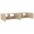 vidaXL TV nástenné skrinky s LED svetlami 2 ks dub sonoma 80x35x31 cm