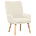 vidaXL kreslo Krémová 63 x 67 x 94 cm Tkanina z ovčej vlny a plywood