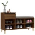 vidaXL Botník hnedý dub 102x36x60 cm spracované drevo