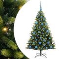 vidaXL Umelý vianočný stromček s kĺbmi 150 LED Zelená 150 cm PVC a PE