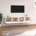 vidaXL Nástenné skrinky 2 ks biele 100x36,5x35 cm spracované drevo