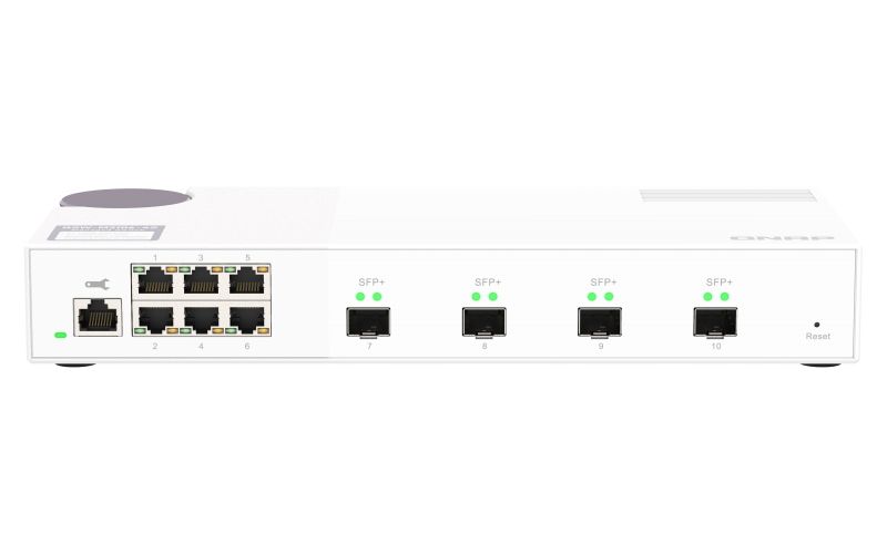 QNAP riadený switch QSW-M2106-4S (6x 2,5GbE RJ45 a 4x 10GbE SFP+)