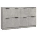vidaXL Komody 2 ks betónové sivé 60x30x70 cm spracované drevo