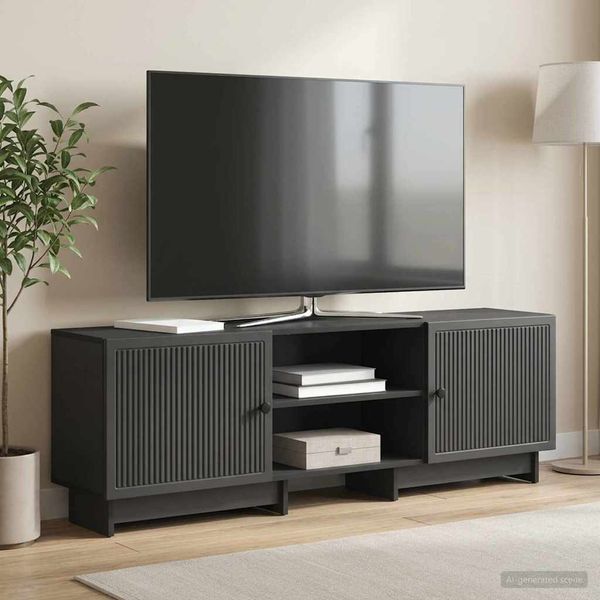 vidaXL TV skrinka Čierny 150 x 31 x 50 cm Konštruované drevo