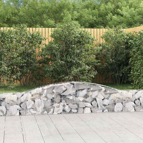 vidaXL Oblúkový gabionový kôš 2 ks 400x30x40/60 cm pozinkované železo