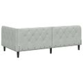 vidaXL Rohový rám postele Svetlosivá 100 x 200 cm Zamat
