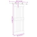 vidaXL Posuvné dvere NARVIK Prírodná a čierna 85 x 210 cm (152,5 cm)