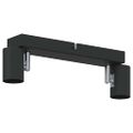 vidaXL Stropné bodové svetlo so bodmi Čierna 26 x 6,5 x 11,5 cm Kov