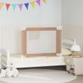 vidaXL Zábrana na detskú posteľ sivohnedá 100x25 cm látka