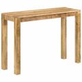 vidaXL Konzolový stolík 110x35x76 cm surový mangovníkový masív