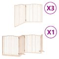 vidaXL Brána pre psa s dverami sklad. 10 panelov 800 cm topoľové drevo