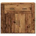 vidaXL Komoda čierna 80x33x70 cm kompozitné drevo