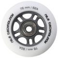 Matné kolieska NILS Extreme PU 76x24 82A s ložiskami ABEC 9, biele, 4 ks