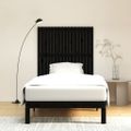 vidaXL Nástenné čelo postele čierne 108x3x110 cm masívna borovica