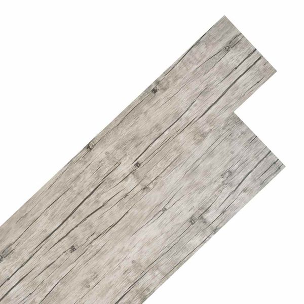 vidaXL Nesamolepiace podlahové dosky, PVC 4,46 m² 3 mm, svetlosivé