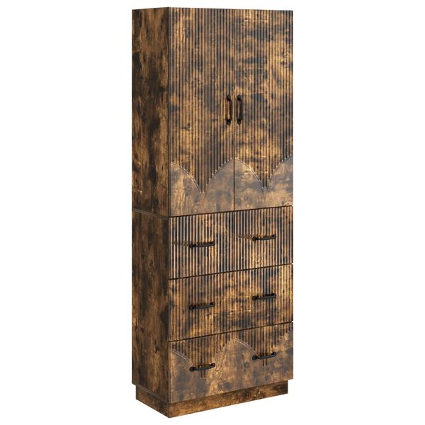 vidaXL Sada skríň 2 pcs Dymový dub 66 x 34,5 x 87 cm Kompozitné drevo