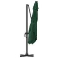 vidaXL Roma Parasol Zelená 286 x 284 x 265 cm Hliník a polyester