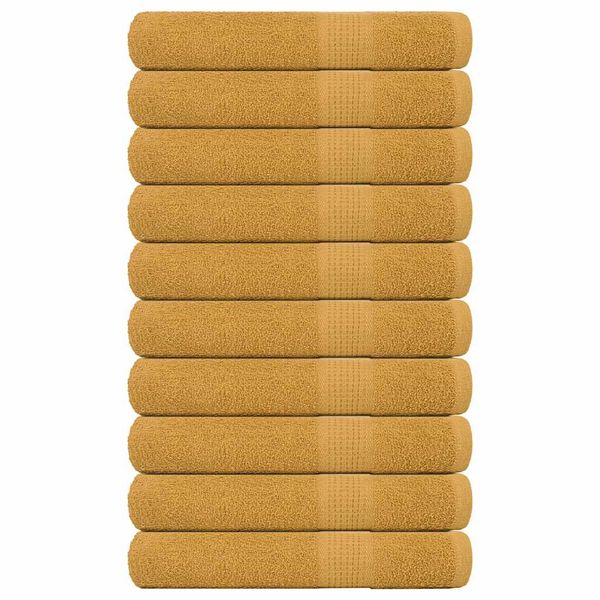 vidaXL Saunové osušky FROGN 10 ks zlaté 80x200 cm 360 g/m²