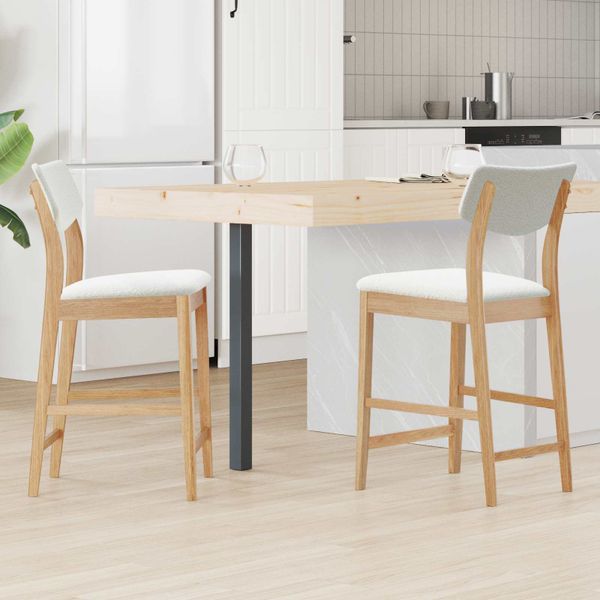 vidaXL Jedálenské stoličky 2 pcs Prírodná 48 x 49 x 95 cm