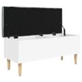 vidaXL Úložná lavička biela 102x42x46 cm kompozitné drevo