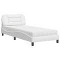 vidaXL Posteľ s matracom Hvar biela 80x200 cm umelá koža