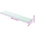 vidaXL Poličky 2 ks panel z priehľadného skla 100x20 cm
