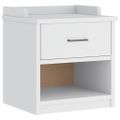 vidaXL Lavica do predsiene SANDNES biela 45x40x50 cm borovicový masív