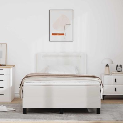 vidaXL Posteľ s pružinovým rámom Biela 120 x 190 cm Umelá koža