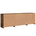 vidaXL Komoda s LED svetlami dymový dub 202x37x67 cm