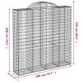 vidaXL Oblúkové gabiónové koše 10 ks 200x50x200/220cm pozinkov. železo