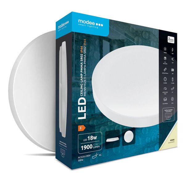 Modee PMMA LED okrúhle stropné svietidlo 18W 1900lm neutrálna biela (ML-CL4000K18W-IP-SR02)