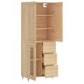 vidaXL Vysoká skrinka dub sonoma 69,5x34x180 cm spracované drevo