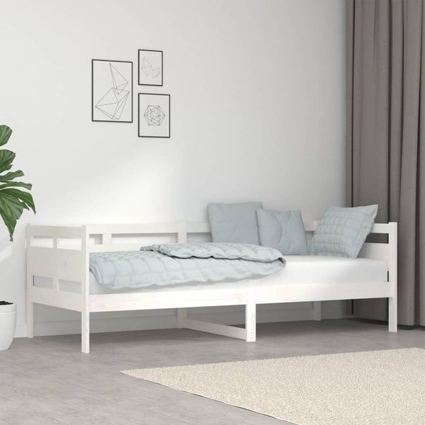 vidaXL Denná posteľ biela masívna borovica 80x200 cm