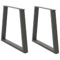 vidaXL Nohy k jedálenskému stolu v tvare V, 2 ks, antracitové, 80 x (72-73,3) cm, oceľ