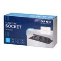 ORNO OR-GM-9033/G Zapustená zásuvka strieborná