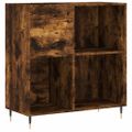 vidaXL Skrinka na platne dymový dub 84,5x38x48 cm kompozitné drevo