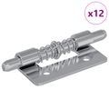 vidaXL Zámok 12 ks Strieborná 46 x 17 x 1,2 mm Oceľ