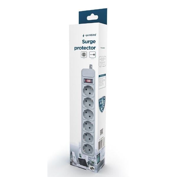 GEMBIRD Surge protector  6 sockets, 6 ft