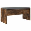 vidaXL Predsieňová lavica s vankúšom Dymová dub 83 x 38 x 40 cm